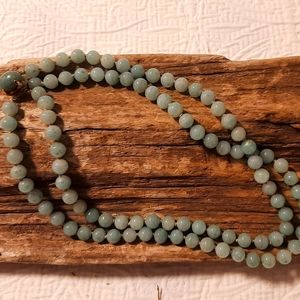 Jade double strand necklace green